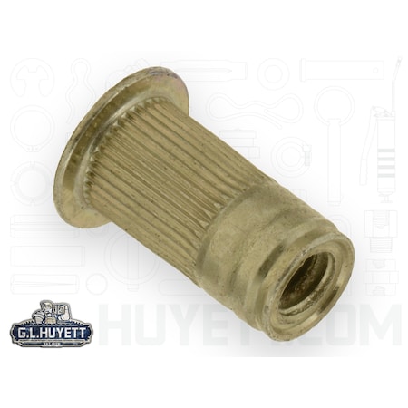 Avk Rivet Nut, #10-24 Thread Size, 0.415 in Flange Dia., .585 in L, Steel BTI-ALS4T-1024-225/B